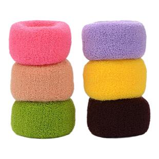 留芳大号毛巾加粗加宽盘发发圈头绳毛线针织不伤发皮筋无接缝皮套