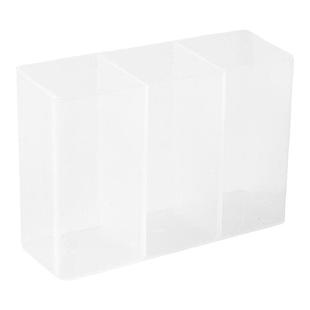 三分格壁挂分格盒免打孔小物收纳眉毛夹剪刀眉笔刷子口红收纳盒子