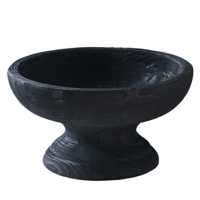 米子家居侘寂风复古实木果盘