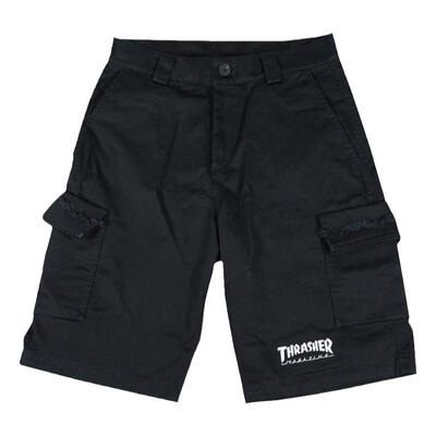 Thrasher火焰水洗破坏五分短裤