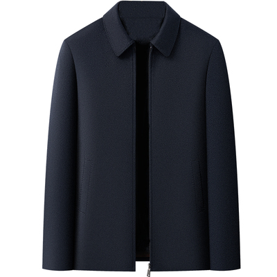 100%山羊绒男商务兔皮毛羽绒外套