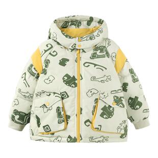 迷你巴拉巴拉冬装男童女童插肩袖三防透湿羽绒服儿童宝宝保暖外套