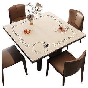 方桌餐桌垫防水防油免洗正方形桌布法式复古茶几布防烫隔热保护垫