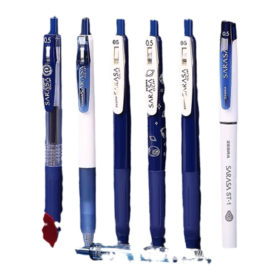 日本zebra斑马蓝黑笔中性笔