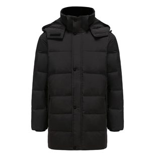 大码胖子服中长款老年男加肥加大码羽绒外套爸爸超大号冬装厚加厚