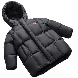 嘿小鹅2025儿童鹅绒服加厚中长款羽绒服男童女童宝宝大童冬季外套