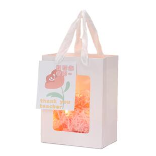 教师节礼品袋手提袋子毕业送老师礼物包装袋透明开窗礼袋礼盒空盒