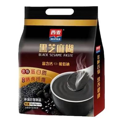 西麦黑芝麻糊640g黑色谷物营养早餐代餐粉富含钙极低钠冲泡即食
