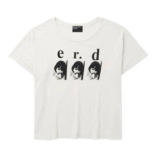 ERD忧郁的富二代 三明治女孩人像印花标语短袖boxy版型李柱延同款