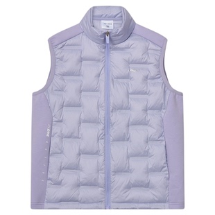 鸿星尔克童装女童羽绒马甲秋冬季新款保暖外套儿童立领羽绒服上衣