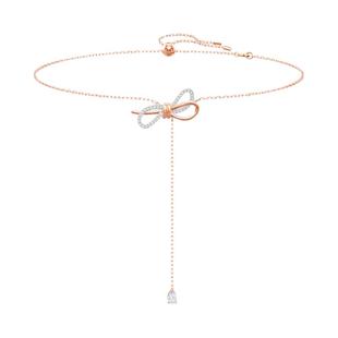 施华洛世奇LIFELONG BOW蝴蝶结项链y形项链女秋冬毛衣链轻奢