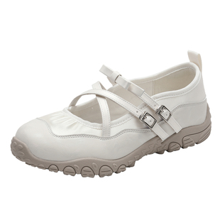 达芙妮芭蕾德训鞋女款2026新款春秋厚底休闲运动鞋玛丽珍小白鞋子