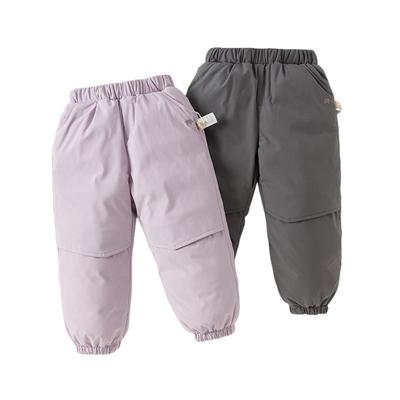 戴维贝拉儿童三防束脚裤子羽绒裤