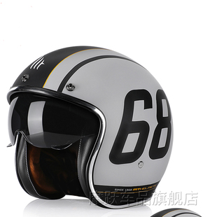MT摩托车头盔复古半盔安全帽四分之三男女夏季哈雷四季通用机车