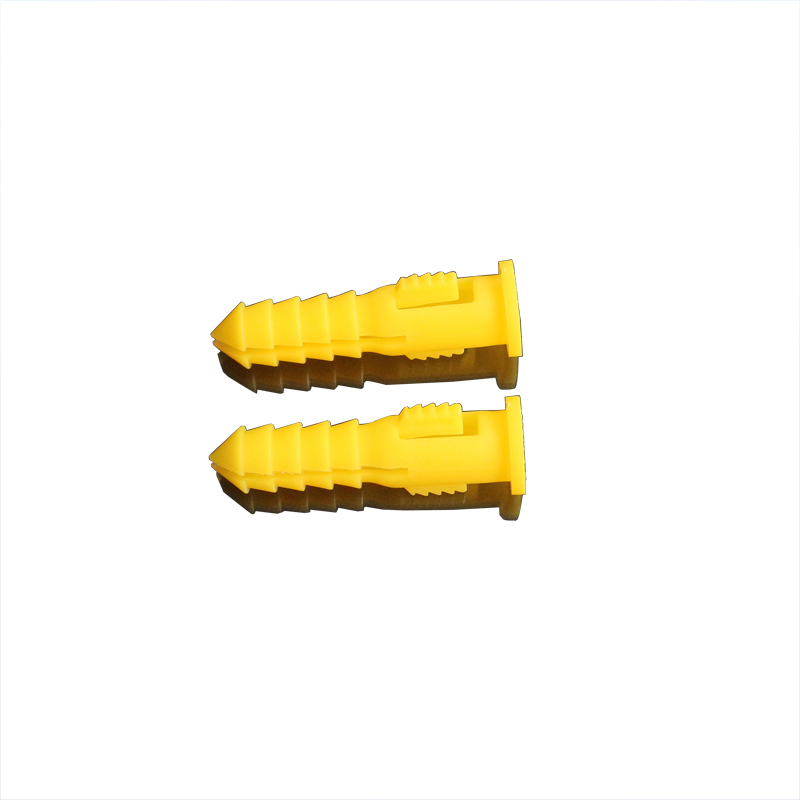 塑料膨胀管M6*30墙塞胶粒黄色白色套胶塞胀塞自攻钉壁虎螺丝套装