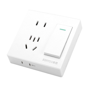 86型明装墙壁开关带插座明线盒1开5孔一开五孔七九孔双控家用电源