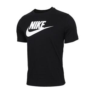 NIKE耐克T恤男短袖官方正品2026新款纯棉半袖黑色运动体恤AR5005