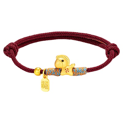 S999足银马上有钱红绳情侣手链