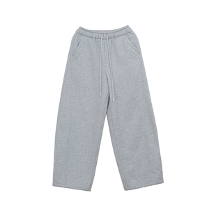 忘城A1168座/冬日三行诗/冬款加绒加厚保暖抽绳宽松休闲卫裤长裤