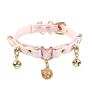 PUPPYRIDER三生宫铃项圈choker蛇纹puppy项链铃铛k9男女m手作定制