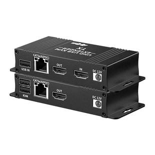 优联hdmi2.0延长器4K60高清转网线RJ45网络网口收发器KVM音视频传输器USB鼠标键盘信号放大转域网换器转接器
