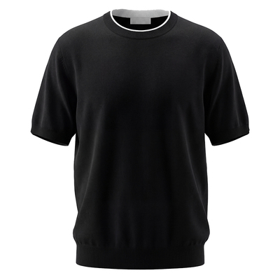 NickTian老钱风冰丝针织短袖