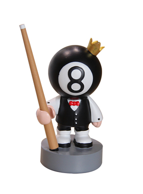 台球厅摆件黑八公仔拿杆迎宾桌面装饰摆件台球爱好者生日周边礼物
