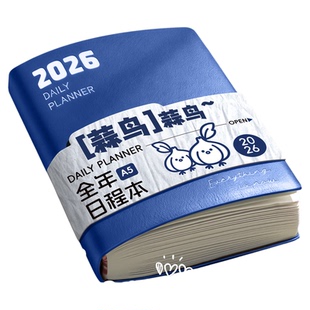 2026年新款日程本A5一日一页手账本计划本定制办公自律打卡本时间管理365天效率手册每日计划笔记本记事本子