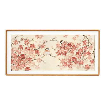 花鸟新中式卧室床头装饰画