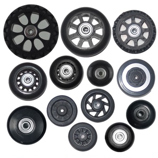 行李箱万向轮皮箱轱辘配件拉杆箱维修替换牛筋脚轮圈静音通用轮子