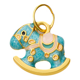 沙金包金镀金合金滴油小马吊坠瑶瑶马本命年马上有钱挂坠吊饰坠子