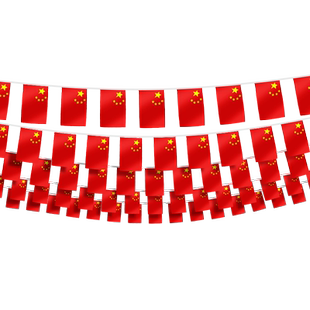 国旗串旗小红旗中国小国旗装饰7号8号吊旗彩旗挂饰拉旗国旗串五星红旗国庆节装饰品彩带户外店铺办公室街道