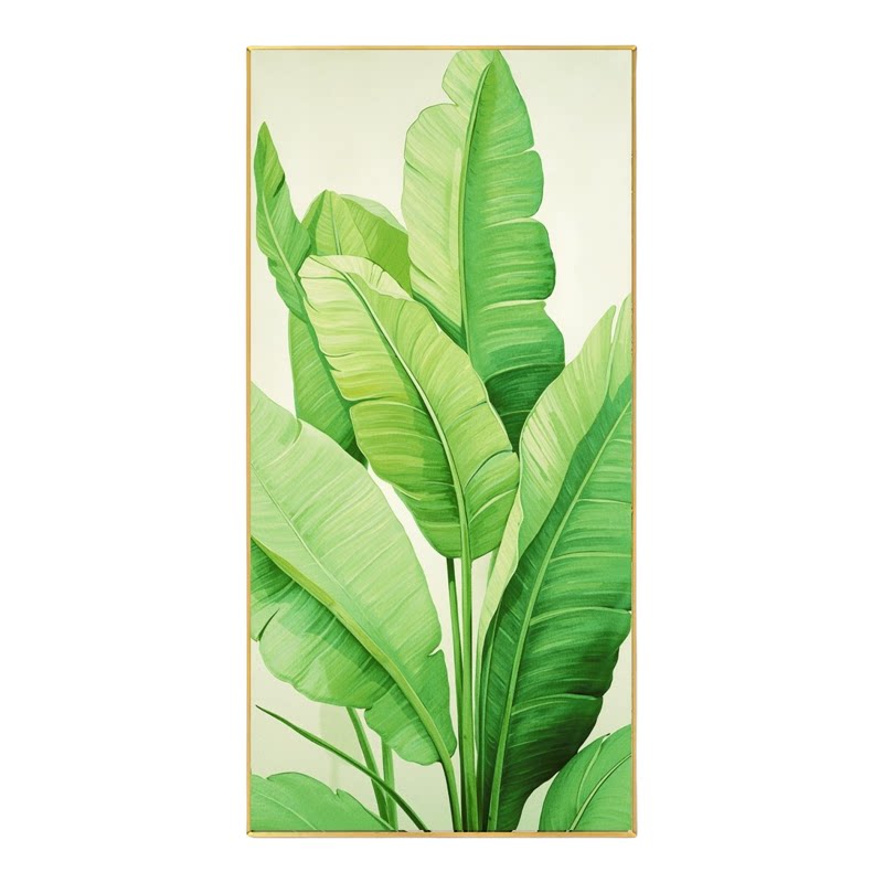 家大业大绿植装饰画入户玄关画进门挂画竖版现代简约走廊过道壁画