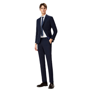 G2000男装 春秋新款商务休闲简约西装一粒扣修身西服正装男