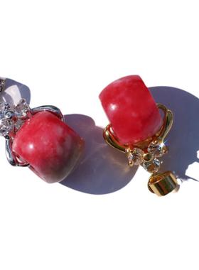 红绿宝路路通饰品女士款桃花玉