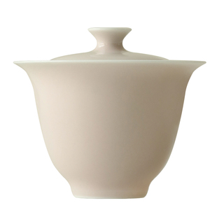 雅辑 洛神盖碗 高温瓷原矿釉功夫茶具 好用 110ml 蜜蜡黄/淡水粉