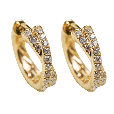 BENSHENG法式925纯银交叠耳扣