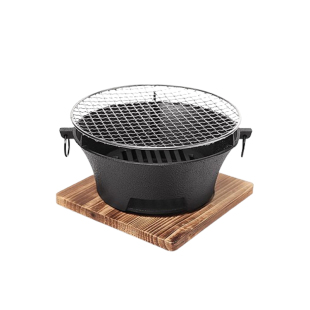 围炉煮茶铸铁炉冬天室内烤火取暖炉户外木炭碳烤炉全套家用烧烤炉