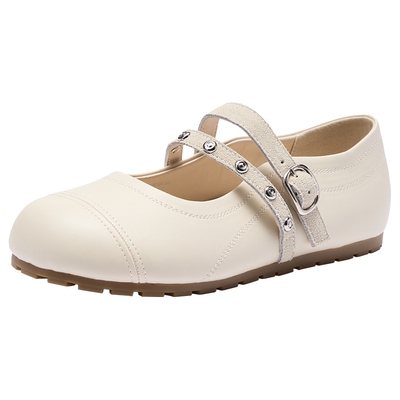 热风2026年新款女士时尚玛丽珍鞋