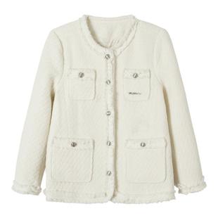 WhyBerry 22AW“财阀大小姐”小香风秋冬羽绒服垫肩夹克外套女