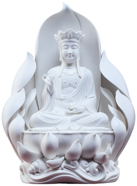 陶瓷地藏王菩萨佛像摆件家用供奉