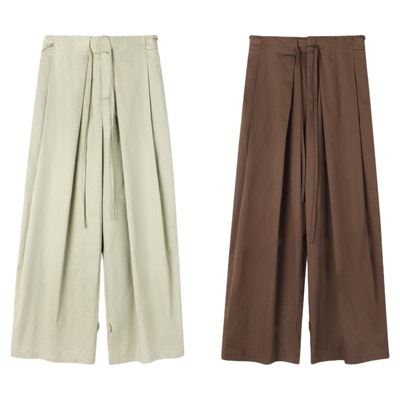 THESOONG纯棉阔腿休闲裤