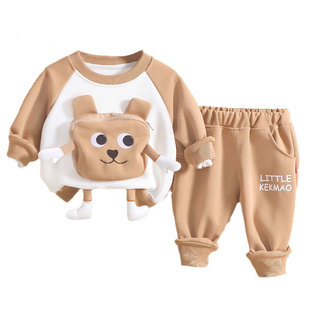 男宝宝秋装套装2025新款3-2-1周岁男童秋款帅气6个月婴儿秋季衣服