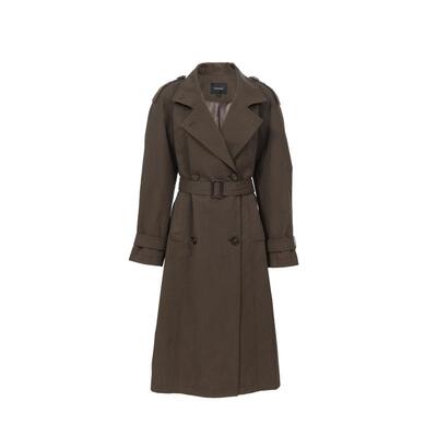 绫致Vero Moda风衣2026春季新款翻领肩章通勤外套简约慵懒