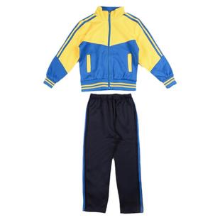 幼儿园教师服春秋初中小学生班服运动会团体校服黄蓝色夏三件套装
