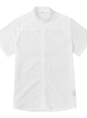学生英伦校园白色短袖校服立领衬衫春秋纯棉学院弹力男童校服