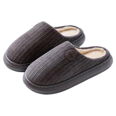 棉拖鞋男款秋冬季新款厚底加绒保暖防滑防水室内外出舒适男士拖鞋
