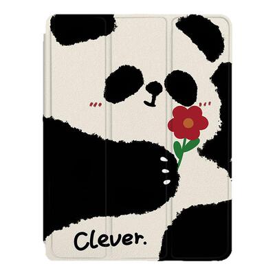 花朵熊猫新款平板保护套