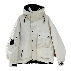 潮牌冬季连帽羽绒服男日系户外三防工装多口袋宽松青年保暖冲锋衣