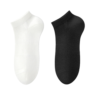 袜子男生春夏季网眼短袜纯棉秋薄款吸汗7A抗菌防臭脚男士隐形船袜